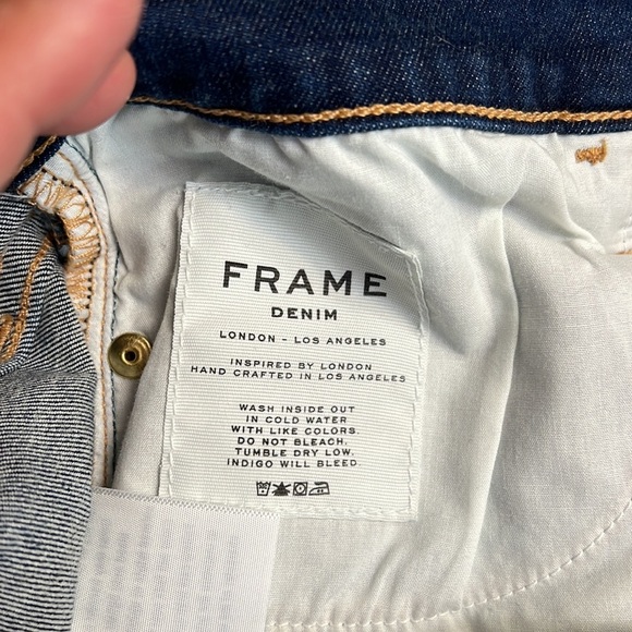 FRAME DENIM LE SKINNY DE JEAN DARKWASH SKINNY JEANS 32 - Picture 15 of 16